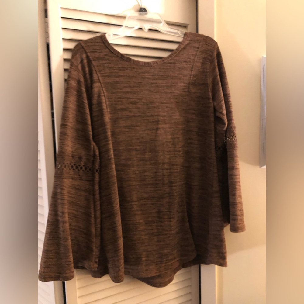 Brown long sleeve top
